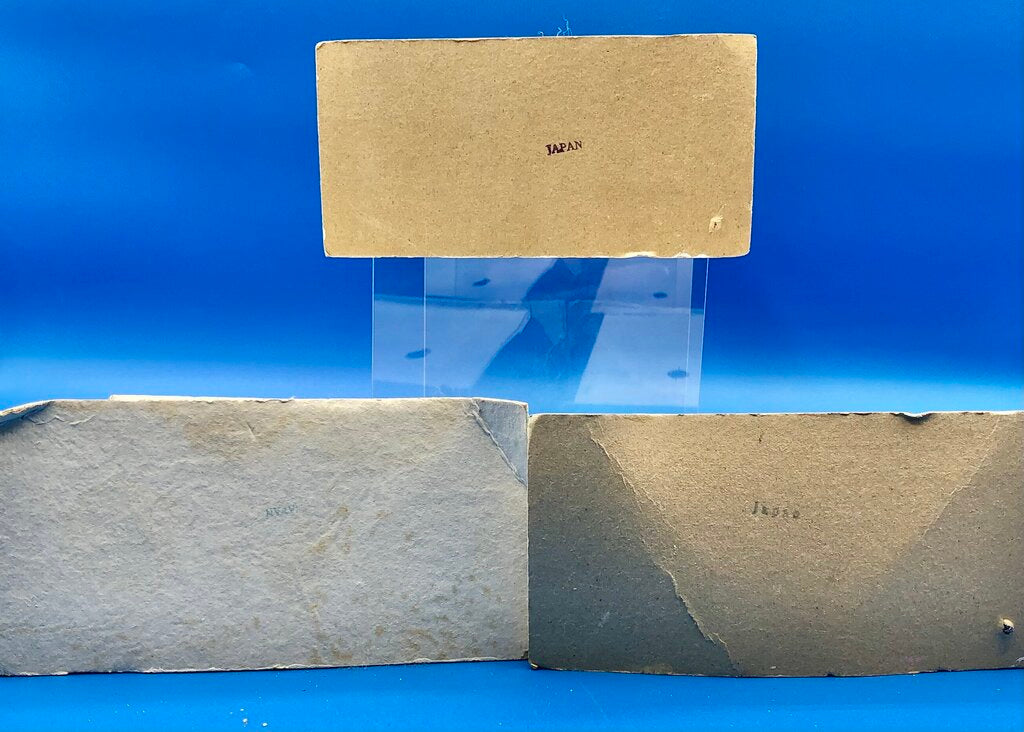 3 Vintage Lg Putz Japan Christmas Tree Houses /b