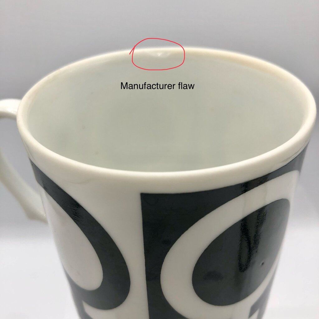 Vtg. 1970s MOD Male/Female Symbol Mug Set /b