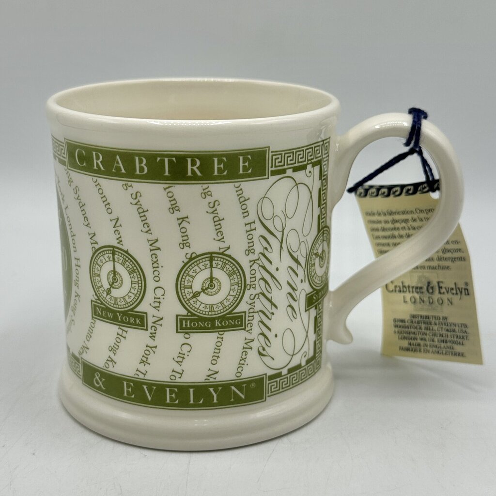 Crabtree & Evelyn Mason’s Ironstone Green 2000 Millennium Mug Unused /cb