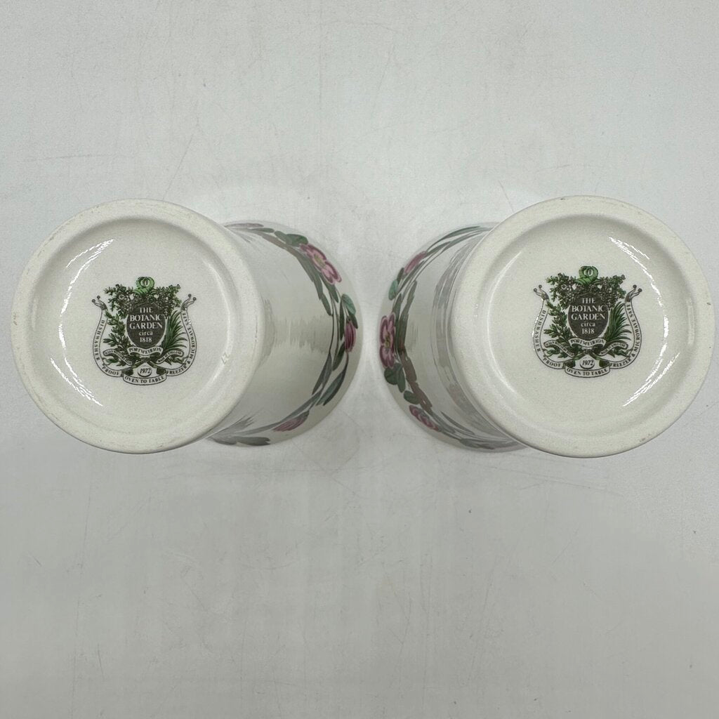 Set of 2 Portmeirion Botanic Garden Rhododendron Porcelain Bathroom Tumblers /cb
