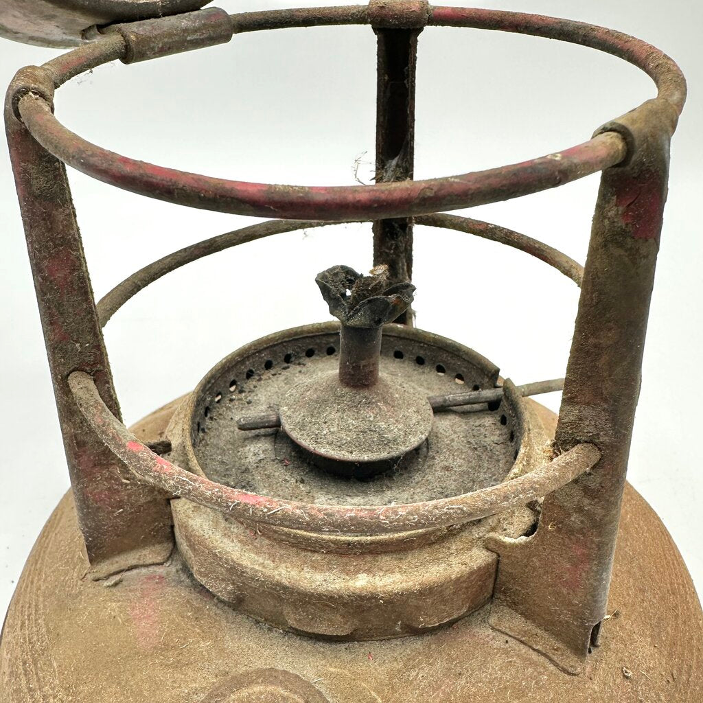 Antique Embury No 40 Traffic Guard Kerosene Lantern-Red Globe-All Original-Rustic /cb