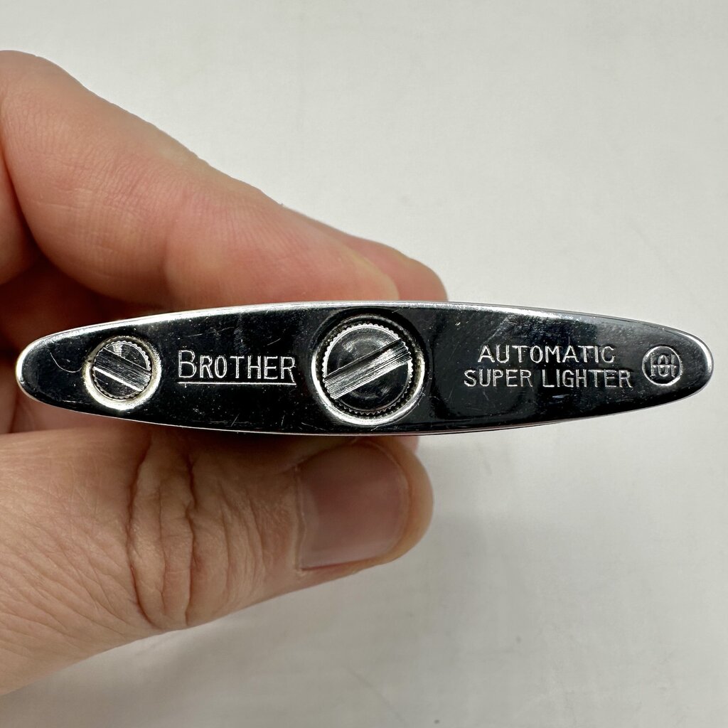 Vintage Brother-Lite Switzerland Souvenir Automatic Super Lighter Swiss Alps Enamel Art /cb