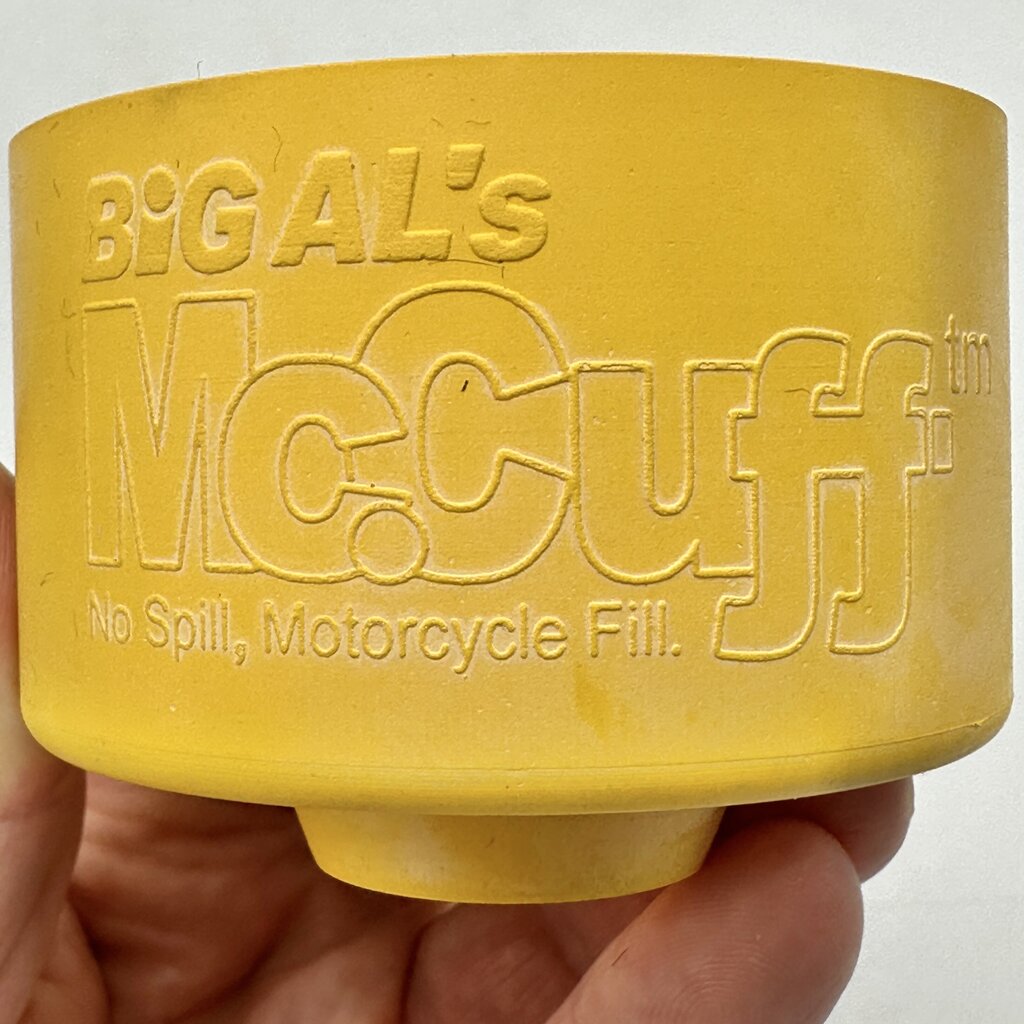 Big Al’s McCuff No Splash No Spill Motorcycle Fill Unused w/Bag /cb