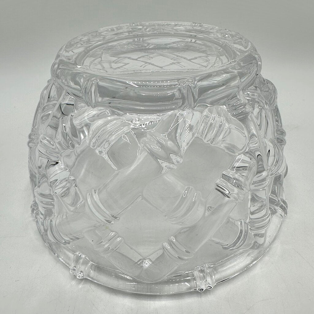 Tiffany & Co Bamboo Lattice 6 Inch Crystal Bowl Made in Germany /cb