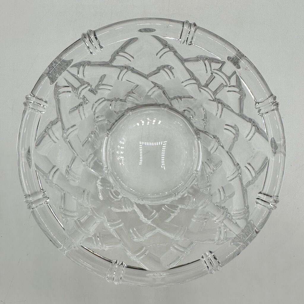Tiffany & Co Bamboo Lattice 6 Inch Crystal Bowl Made in Germany /cb
