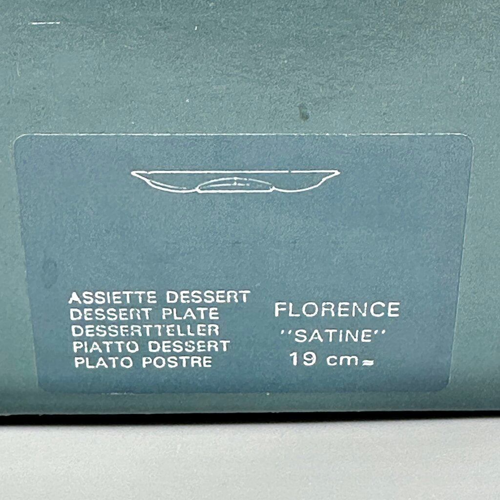 Set Of 6 Cristal J.G. Durand Florence Satine Crystal 7 1/2” Salad/Dessert Plates In Box /cb