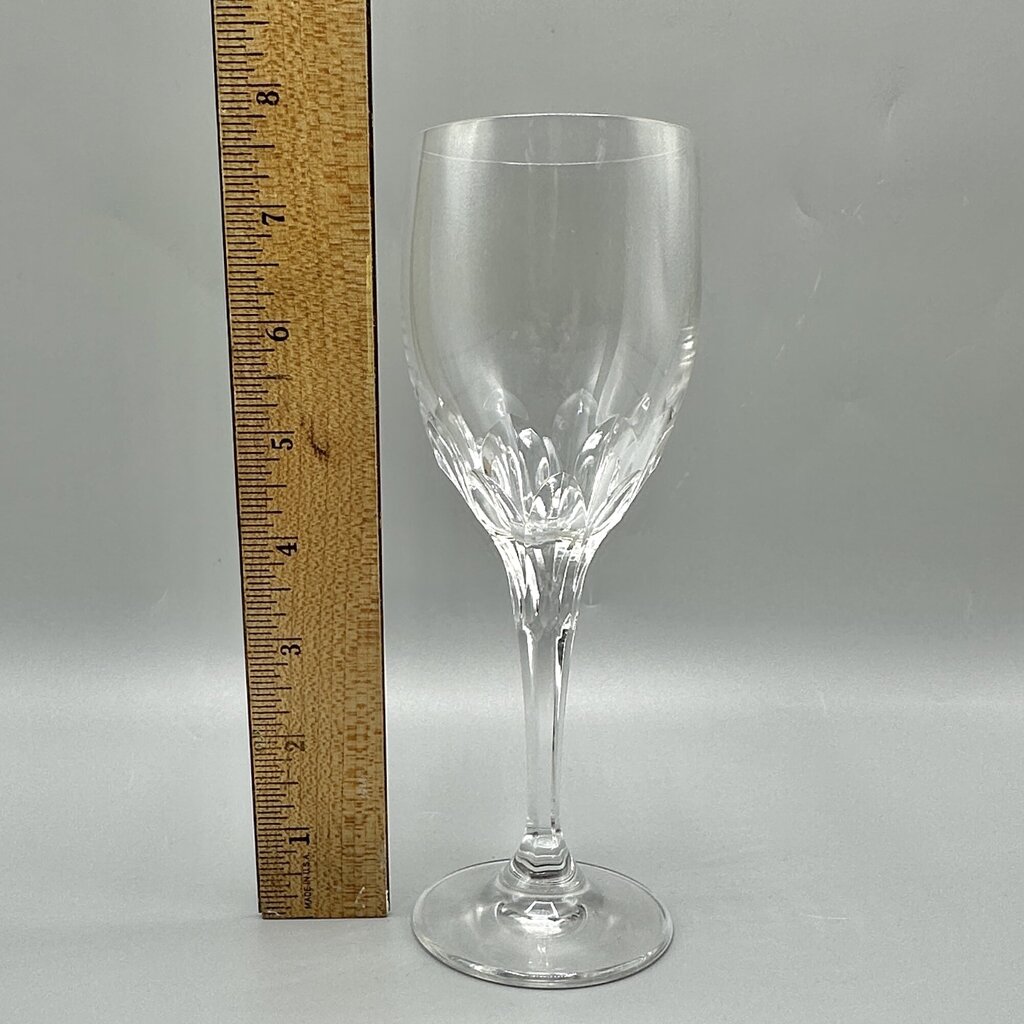 Set Of 3 Gorham Crystal Diamond Clear 7 5/8” Wine Glasses Made In Germany /cb