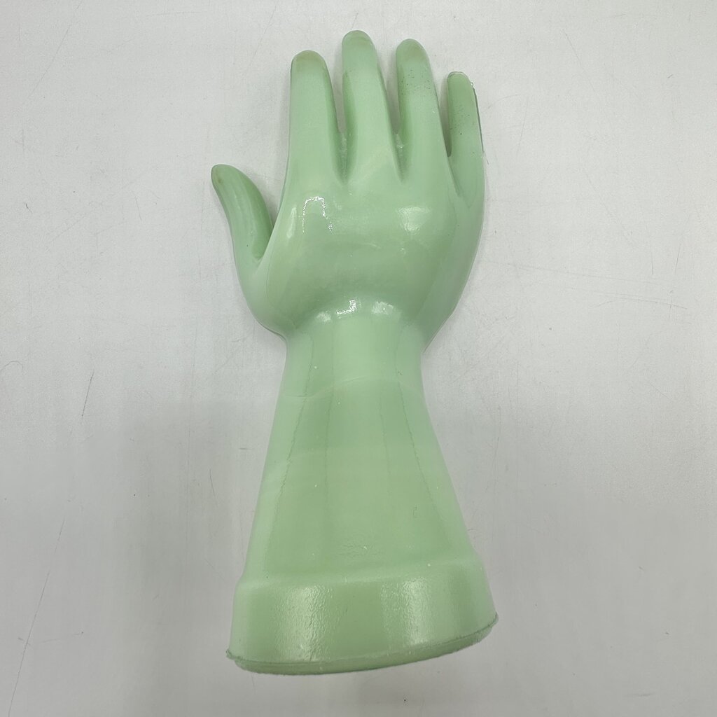 Vintage Jadeite Hand Shaped Ring Jewelry Holder 8 Inches /cb