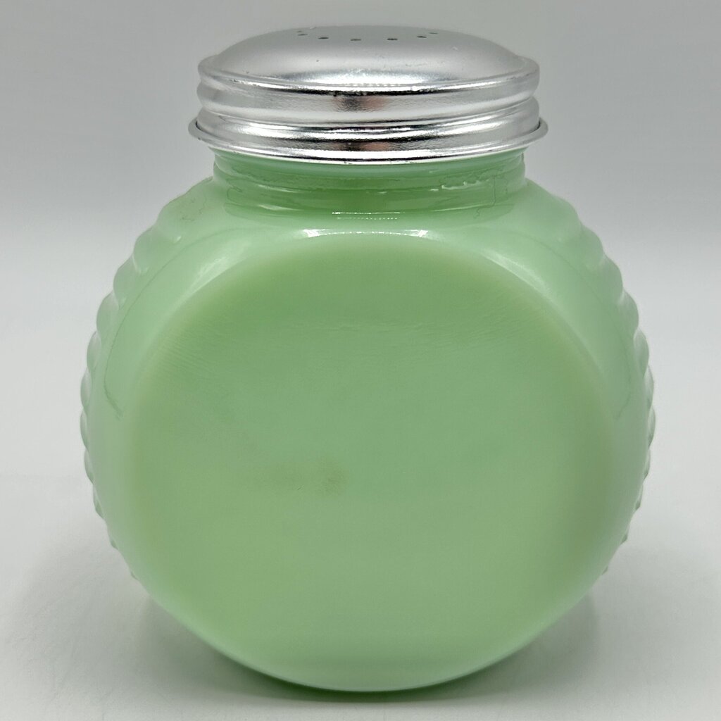 Vintage Mid Century Jadeite Drippings Bowl & Flour Shaker /cb
