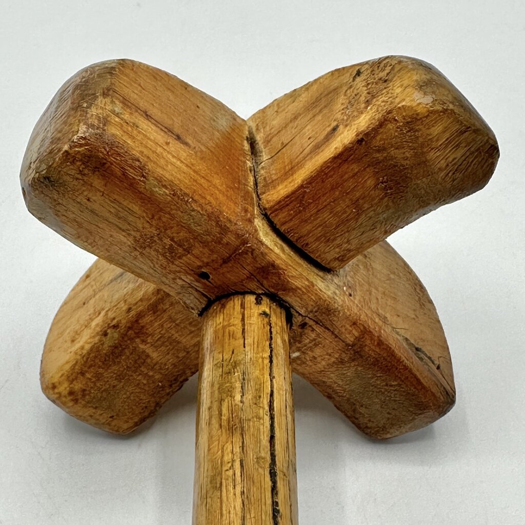 Antique Wooden Potato Masher & Hand Mixer Kitchen Utensils Primitive /cb