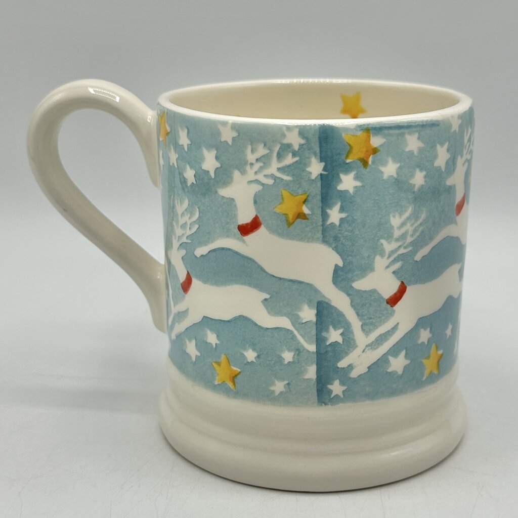 Emma Bridgewater 1/2 Pint Collectible Mug Reindeer In The Sky Made In England /cb