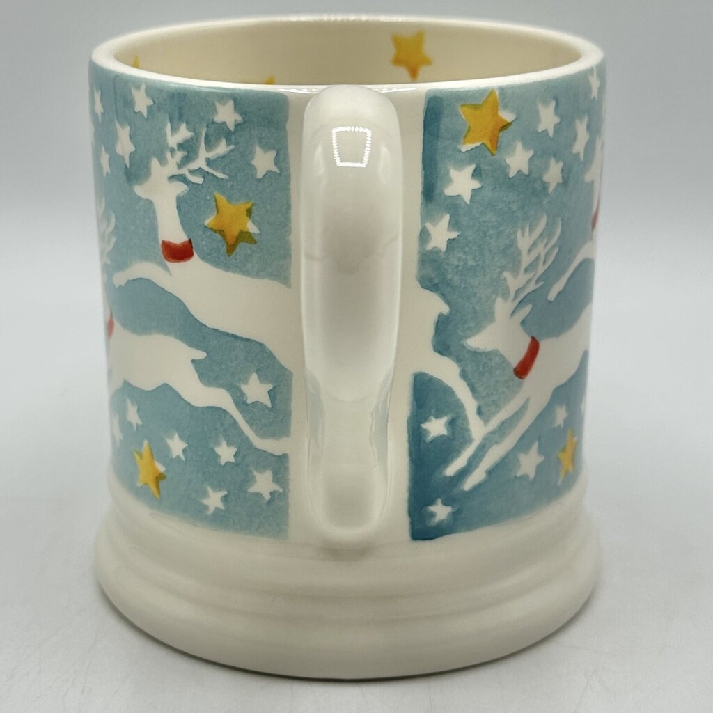 Emma Bridgewater 1/2 Pint Collectible Mug Reindeer In The Sky Made In England /cb