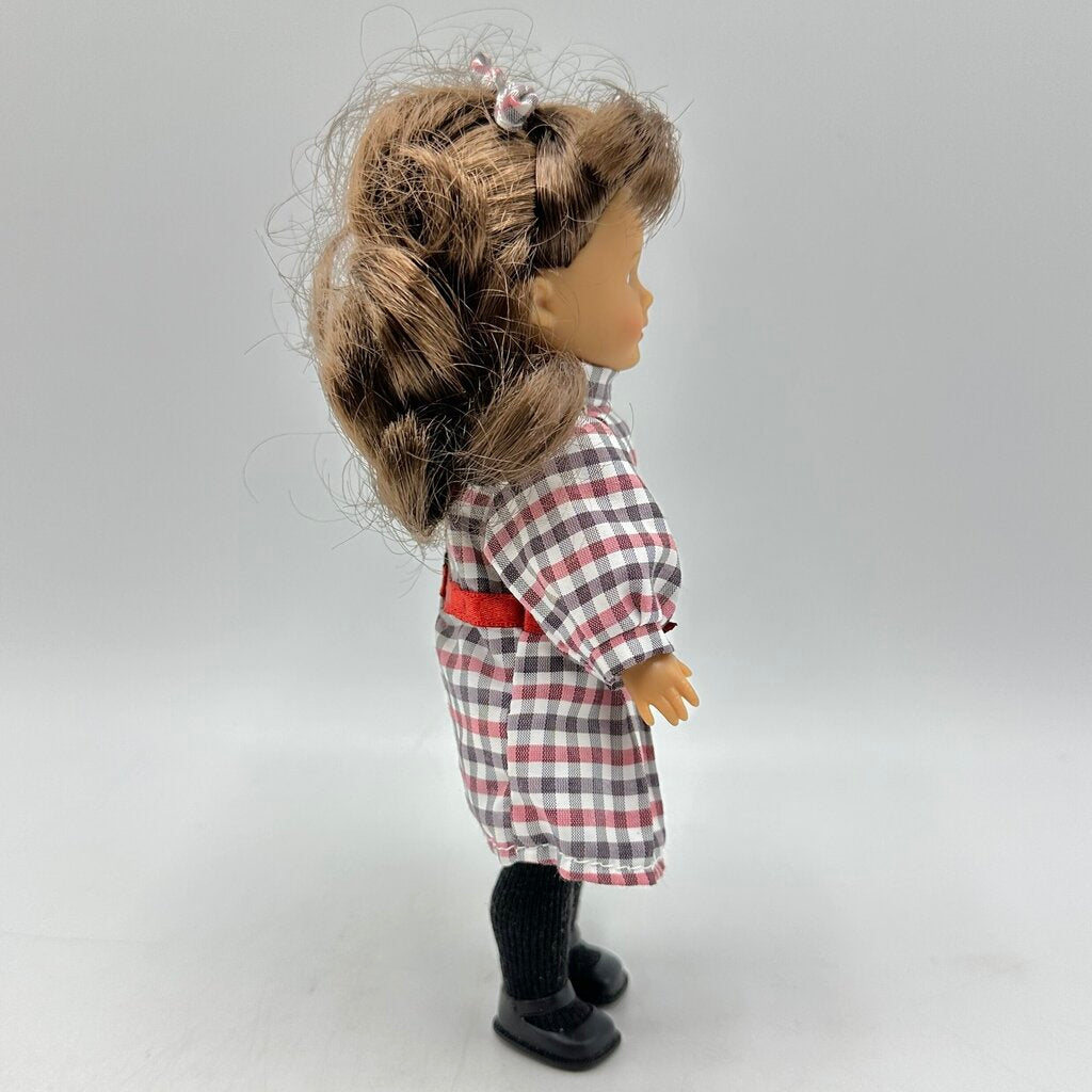 Vintage Pleasant Company American Girl 6 1/2” Mini Doll Samantha Parkington w/Box & Book /cb