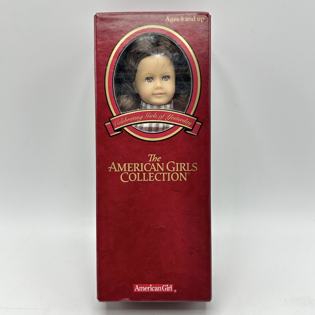Vintage Pleasant Company American Girl 6 1/2” Mini Doll Samantha Parkington w/Box & Book /cb