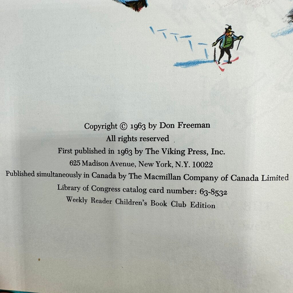Ski Pup By Don Freeman 1963 Hardcover Children’s Book /cb