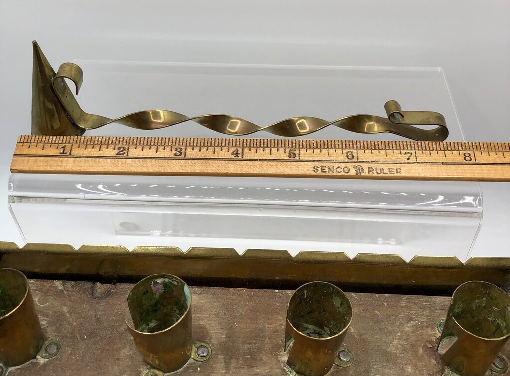 Sweden Made Brass & Wood Advent Candle Hloder w/ Brass Snuffer /b