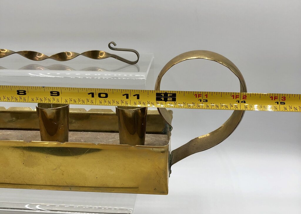 Sweden Made Brass & Wood Advent Candle Hloder w/ Brass Snuffer /b