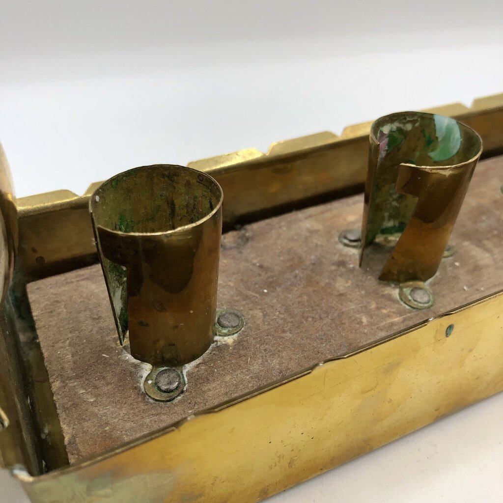 Sweden Made Brass & Wood Advent Candle Hloder w/ Brass Snuffer /b