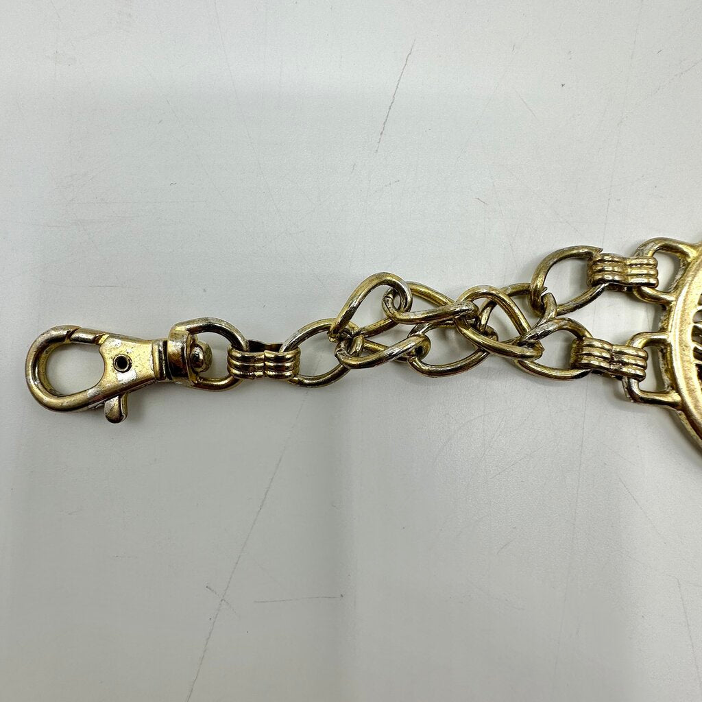 Vintage Harwill NY Women’s Cameo Belt-Statement Piece -Gold Tone Metal 36 Inches /cb