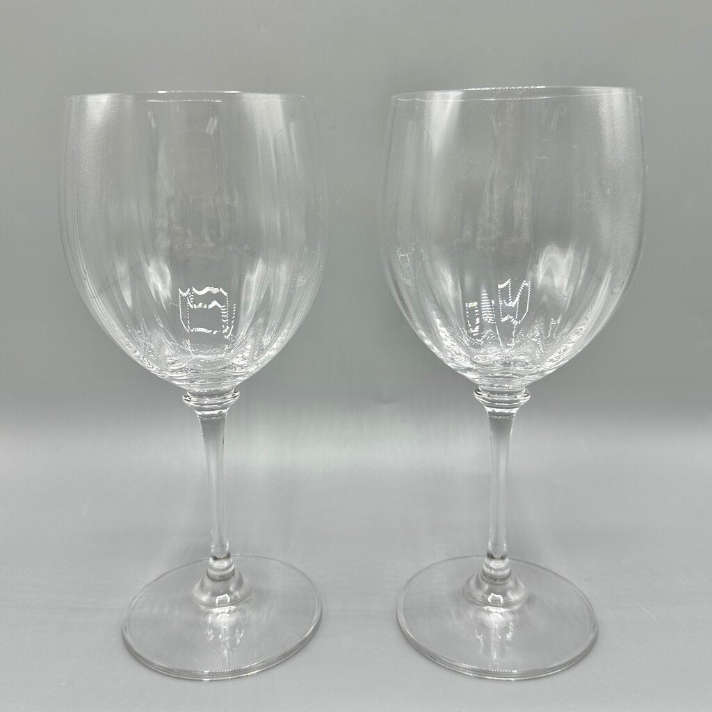 Set Of Two Mikasa Crystal Stephanie 7 1/2” Water Goblets Made In Austria /cb