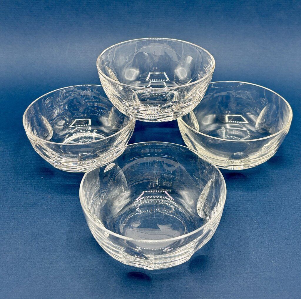 Royal Leerdam Queen Julianna 4” Crystal Finger Bowls Set of 4 /j