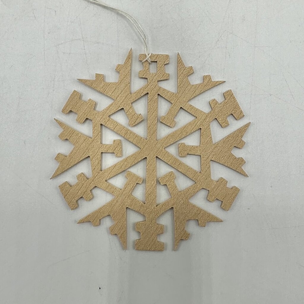 Vintage Expertic Original Erzgebirge Hand Made Wooden Snowflake Ornaments East Germany GDR Set of 6 /cb