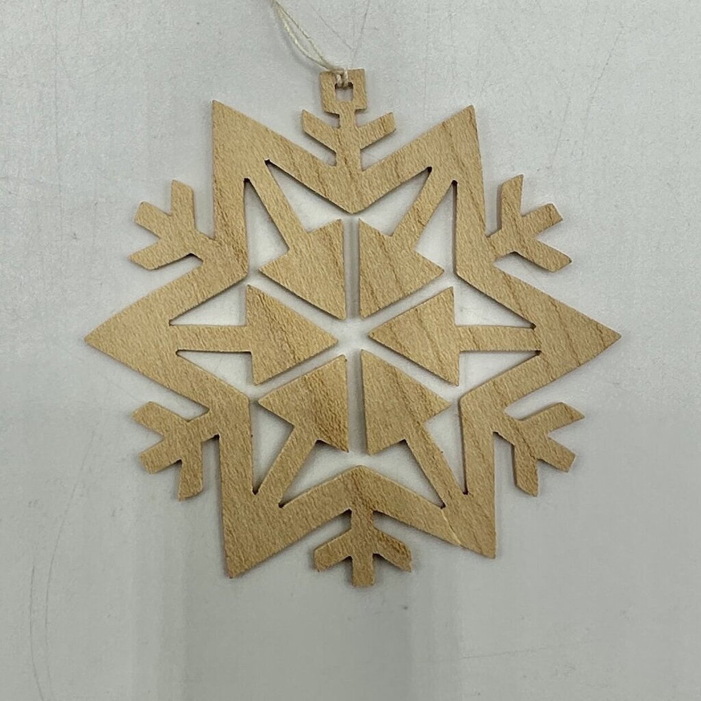 Vintage Expertic Original Erzgebirge Hand Made Wooden Snowflake Ornaments East Germany GDR Set of 6 /cb