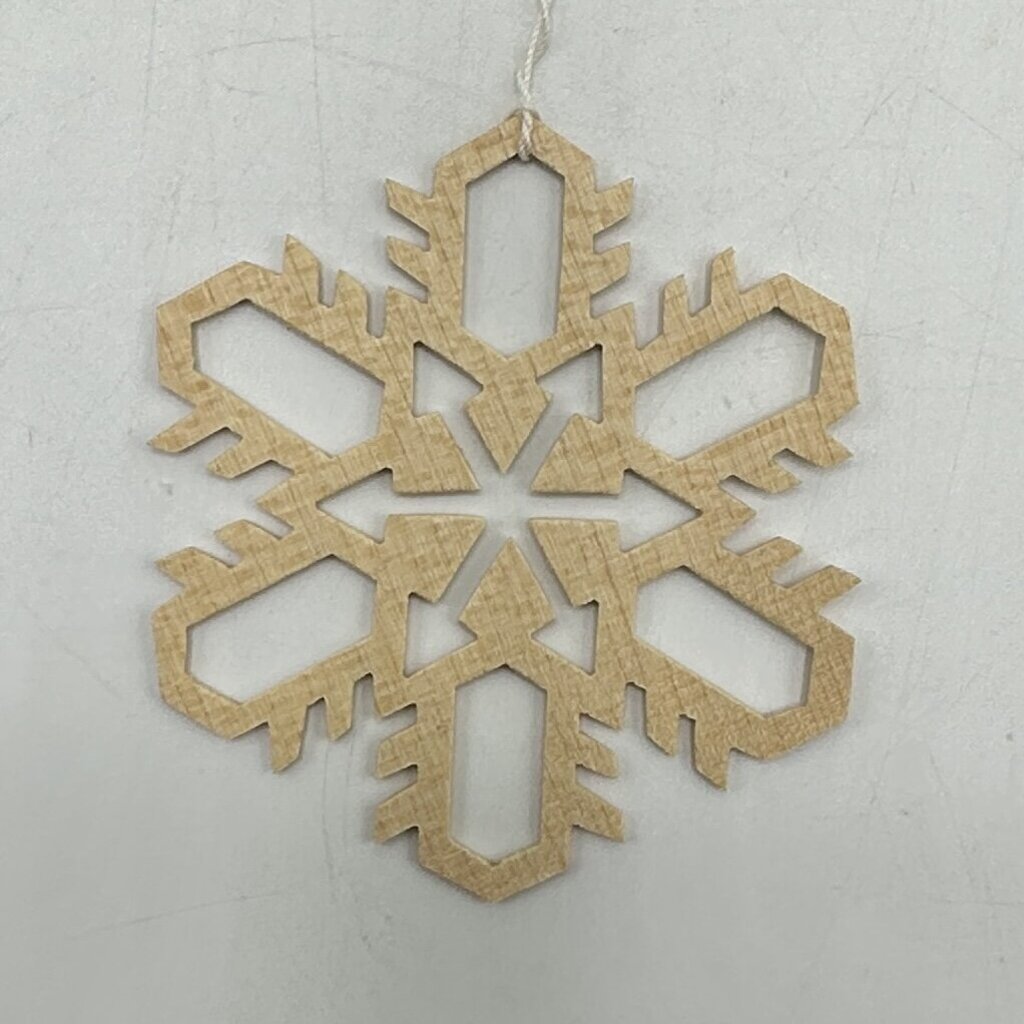 Vintage Expertic Original Erzgebirge Hand Made Wooden Snowflake Ornaments East Germany GDR Set of 6 /cb