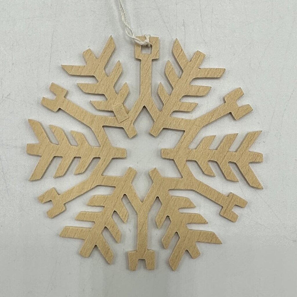 Vintage Expertic Original Erzgebirge Hand Made Wooden Snowflake Ornaments East Germany GDR Set of 6 /cb