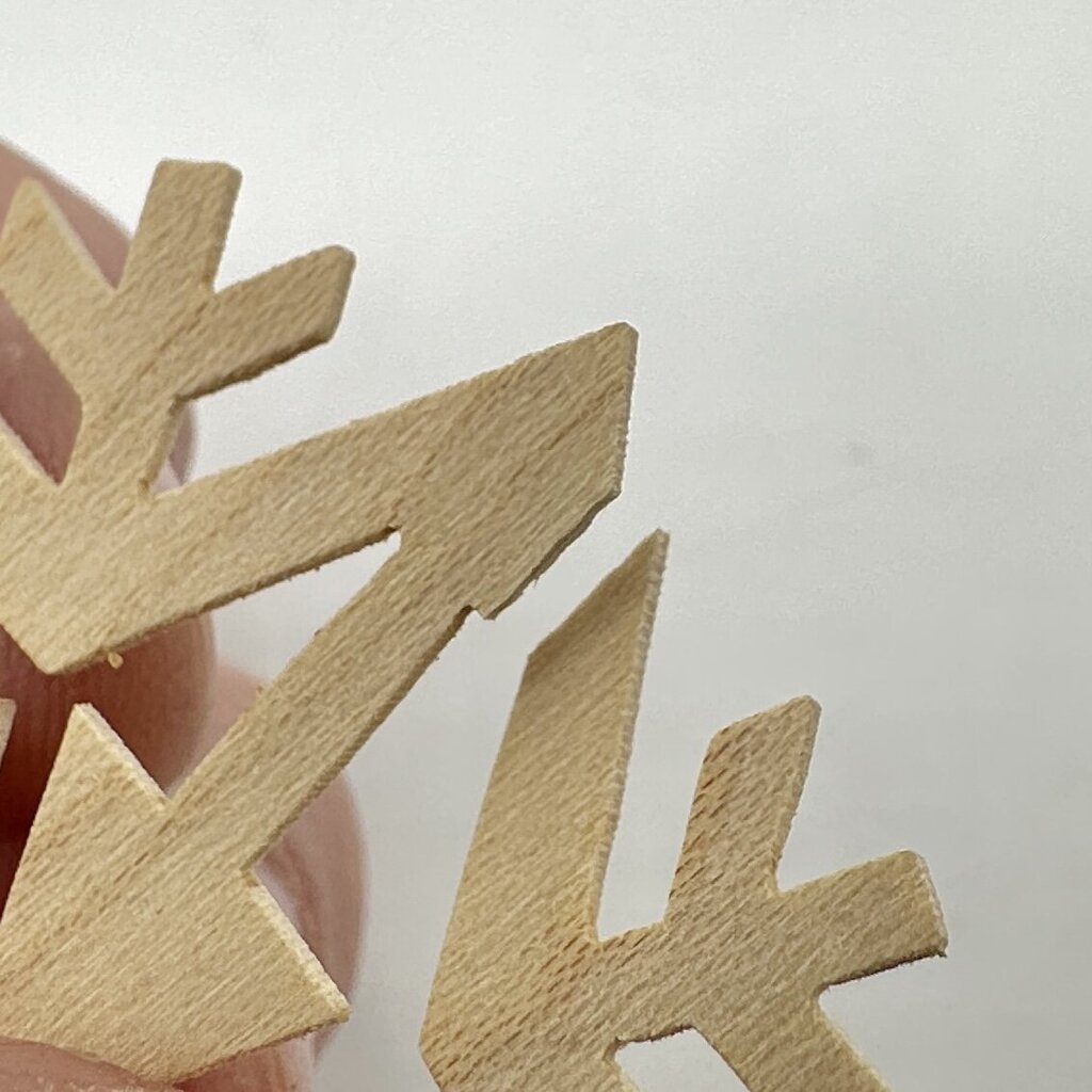 Vintage Expertic Original Erzgebirge Hand Made Wooden Snowflake Ornaments East Germany GDR Set of 6 /cb