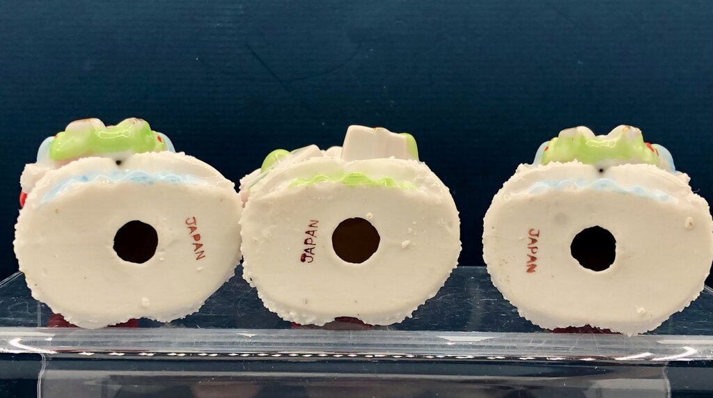 Vintage 1950’s Trio of Enesco Christmas Girls Figurines /b