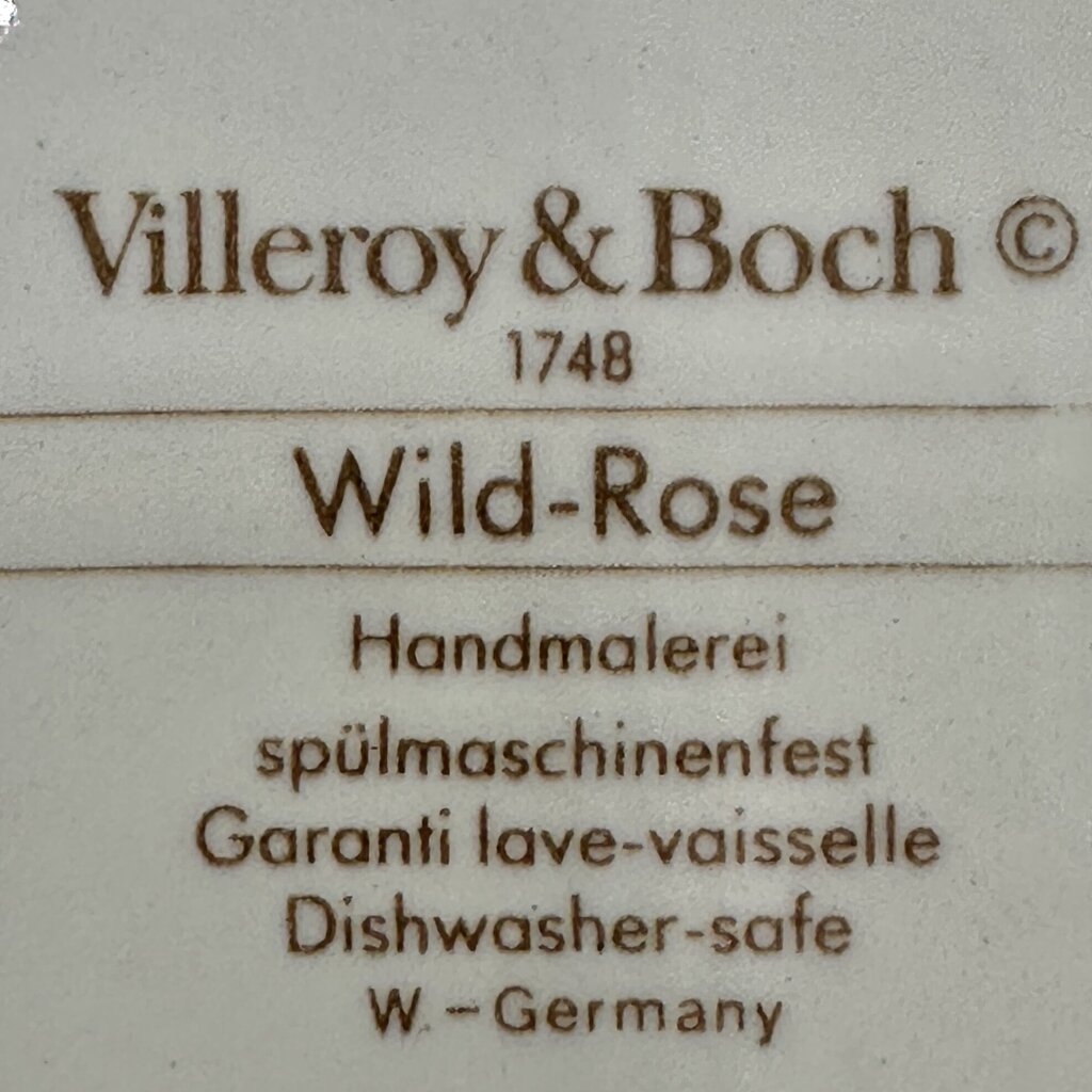 Villeroy & Boch Wilde Rose Cake Plate and Butter Tray Set/2 Made In Germany /cb