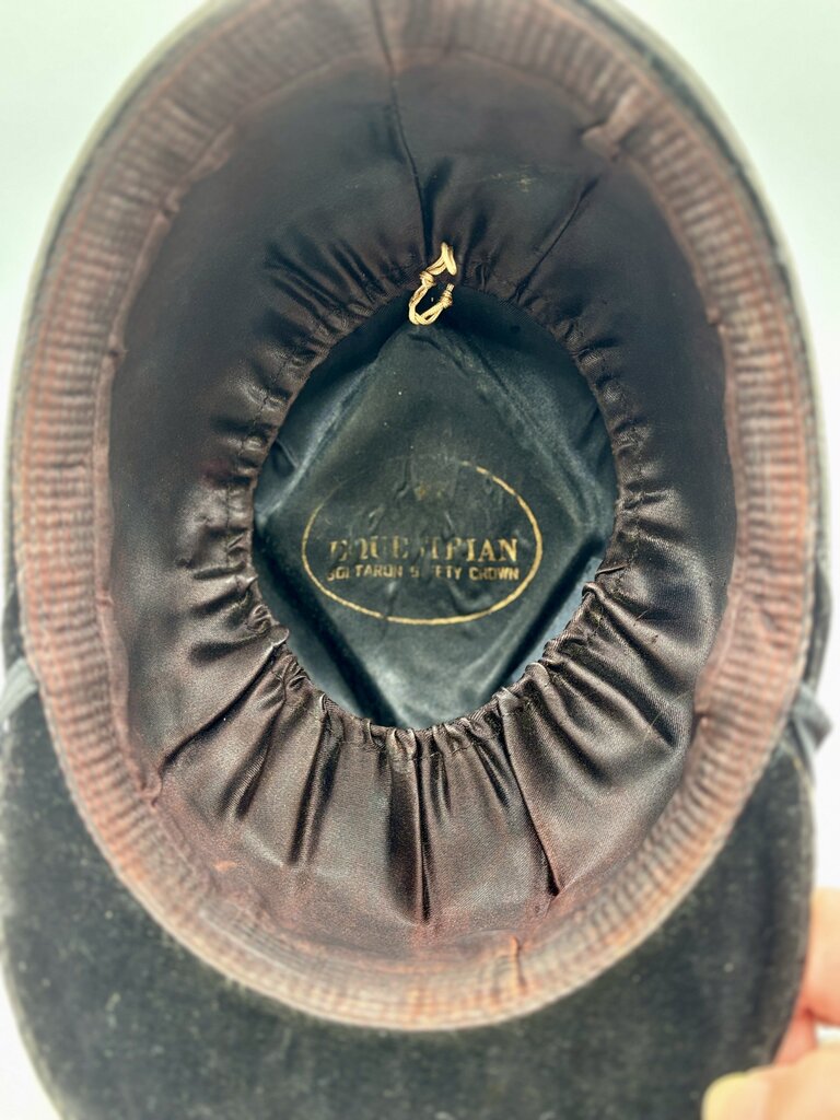 Equestrian Boltaron Safety Crown Velvet Hard Riding Helmet /j