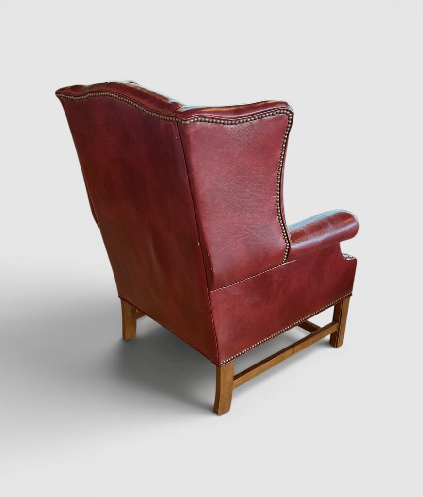Red Leather Ethan Allen Chair