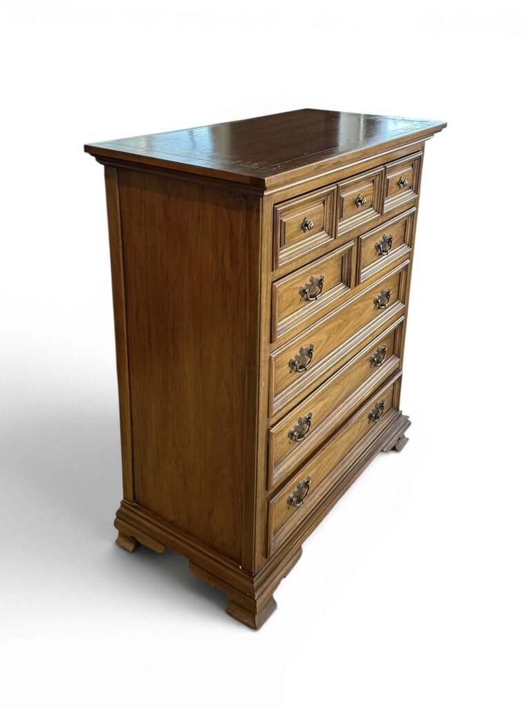 Thomasville Tall 5 Drawer Walnut Dresser