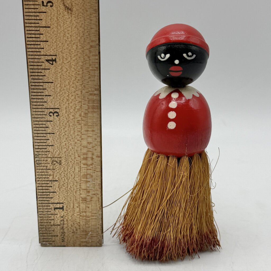 Vintage 1930s Rhody Brush Company Black Americana Mammy 4 1/2” Clothes Brush /cb
