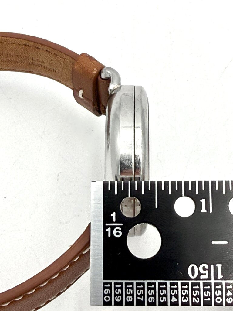 Men's Shinola Runwell Blue Slate Dial with Tan Leather Strap Wristwatch (Not Working)