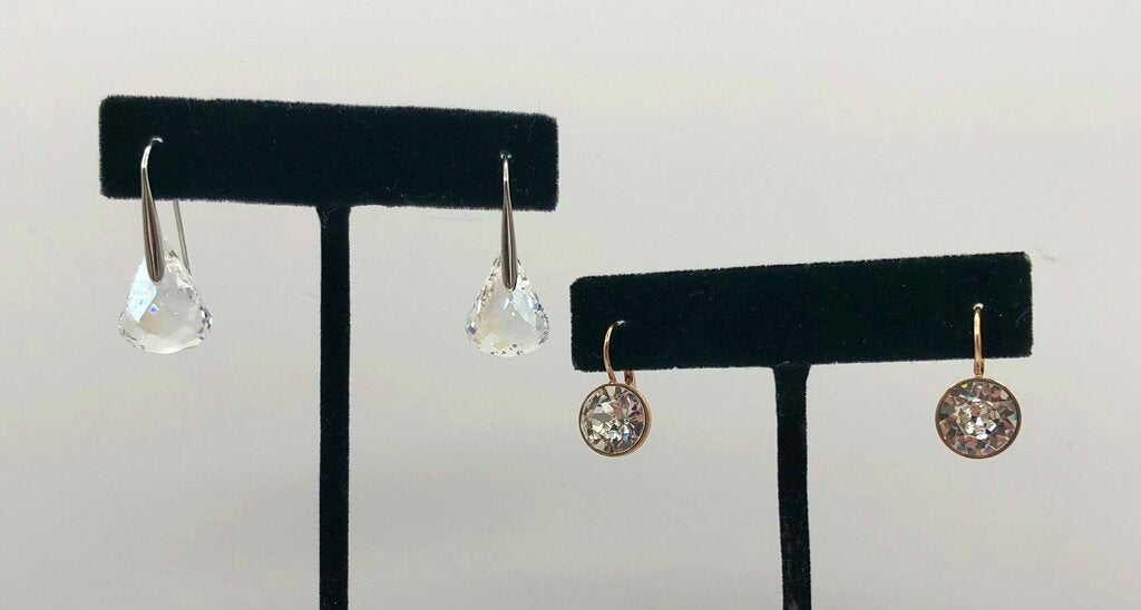 2pr Swarovski Crystal Drop Earrings/ Lunar & Bella /b