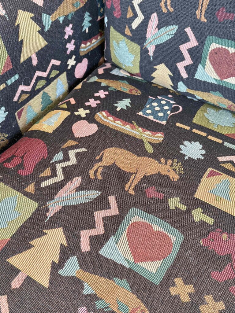 Dark Green Moose And Fish Bench