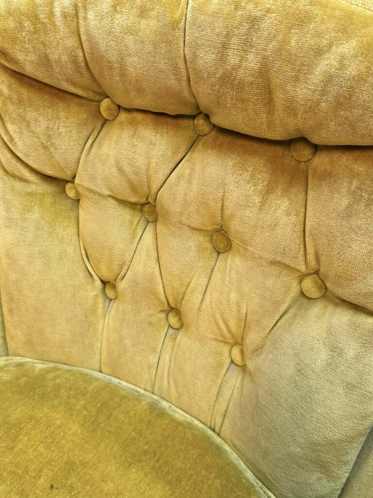 Yellow Tufted Velvet Manor House Upholstered Armchair