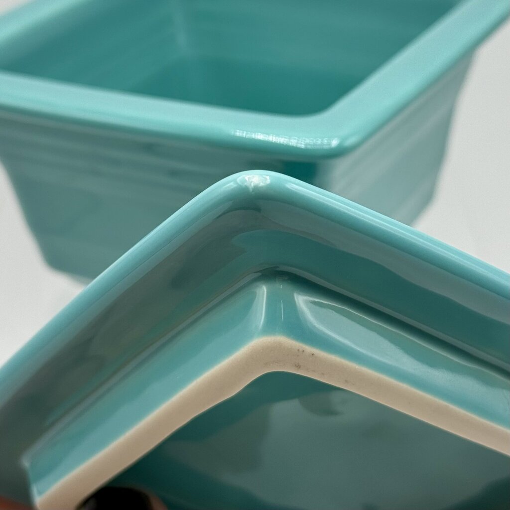 Fiestaware Turquoise Square Gift Box/Belk Box 9oz /h