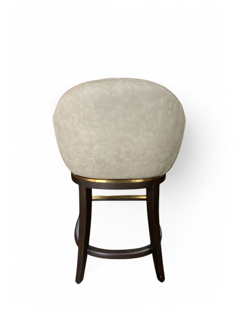 Blanchett Swivel Bar Stool Brass And Leather