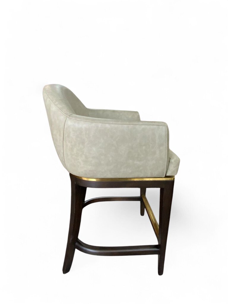Blanchett Swivel Bar Stool Brass And Leather