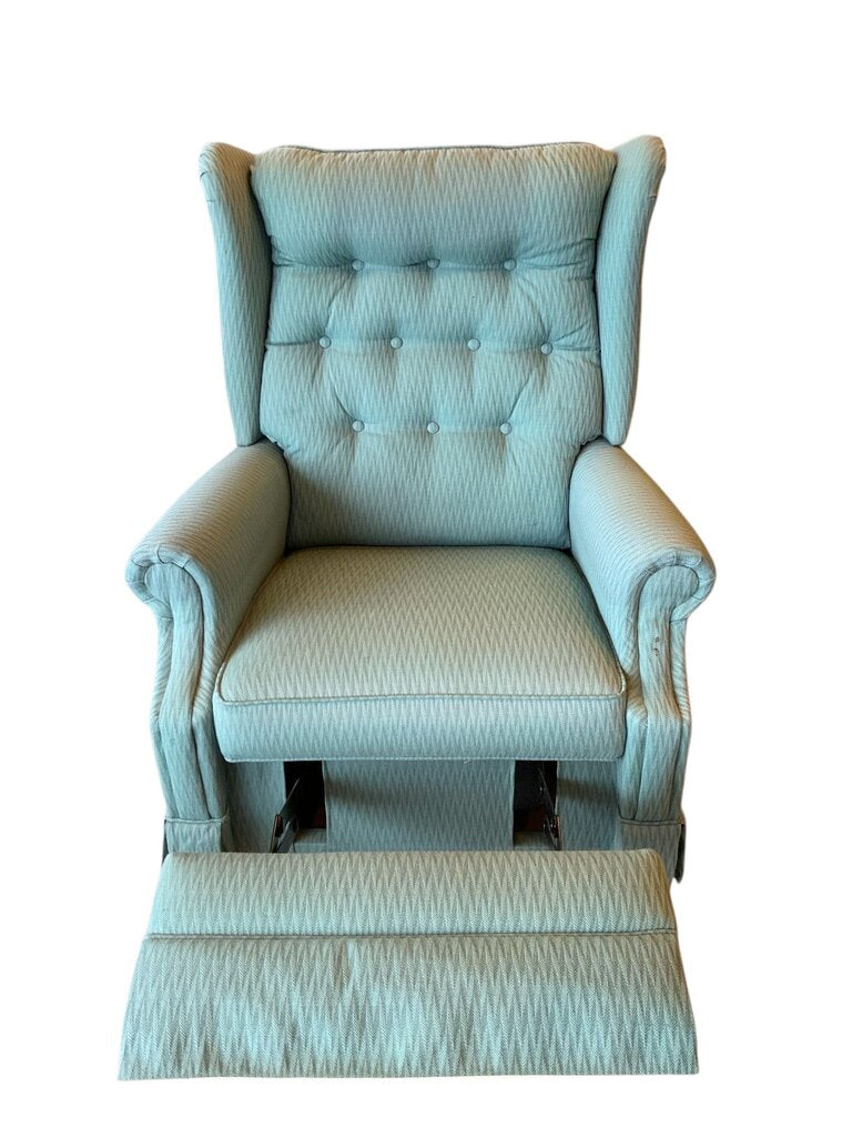 Green/Blue Wingback Chair