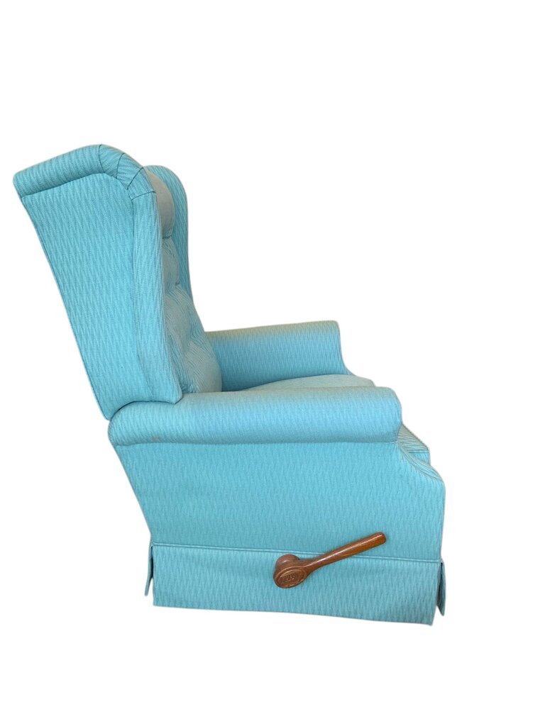 Green/Blue Wingback Chair