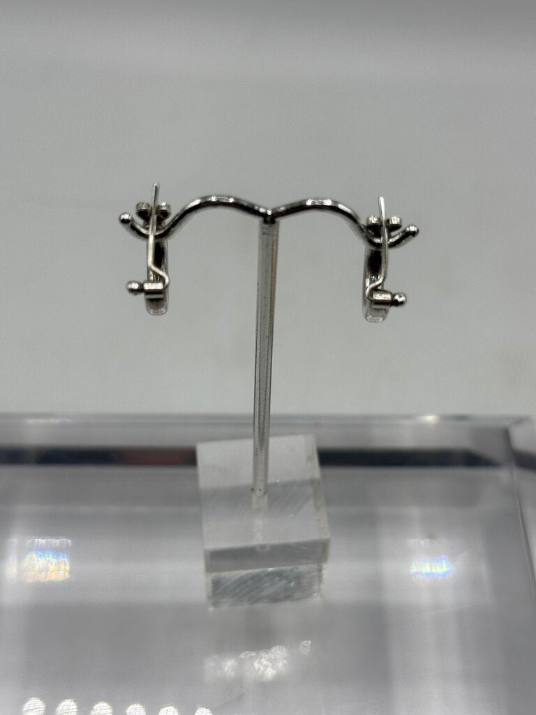 Classic Silver Silver Hoop Pierced Earrings 1/2 Inch /ro