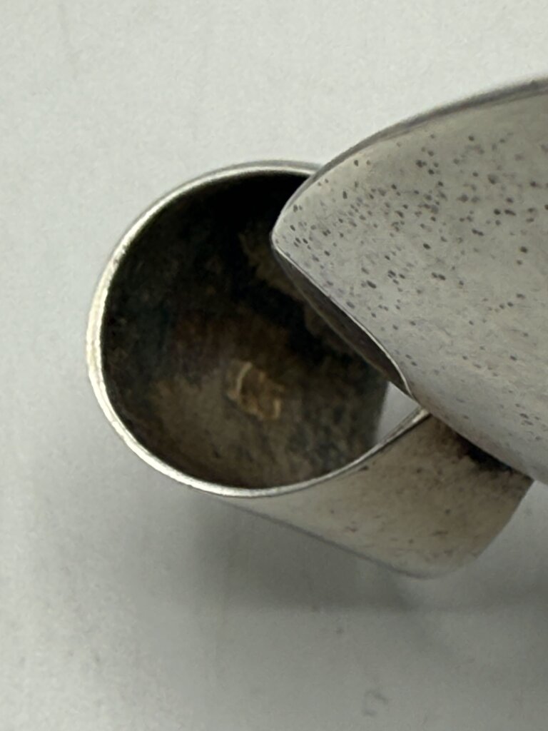 Sterling Silver Puffy Donut Shape Pendant Necklace Slide /ro