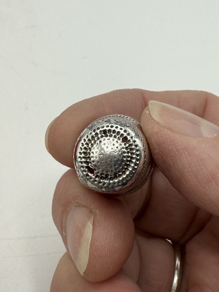 Antique Sterling Silver Sewing Thimble size 10 /ro
