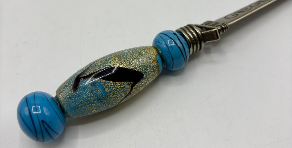 Letter Opener & Magnifying Glass Set Murano Glass /j
