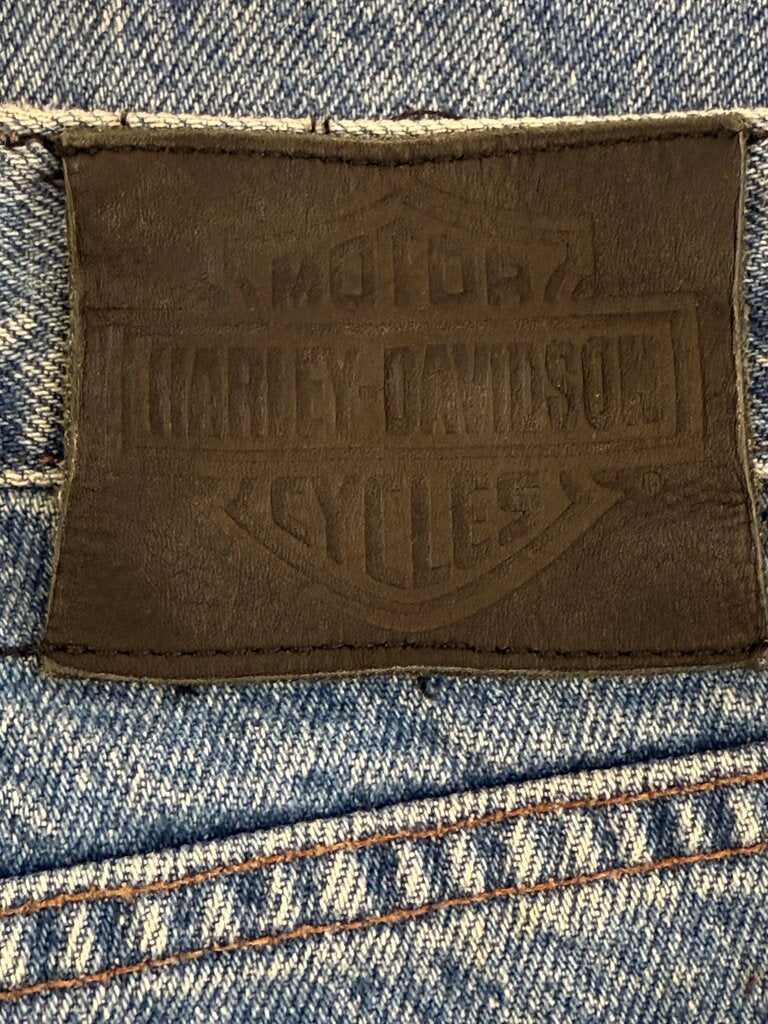 VTG Harley Davidson Blue Denim Mens Jeans 33x34 /rb